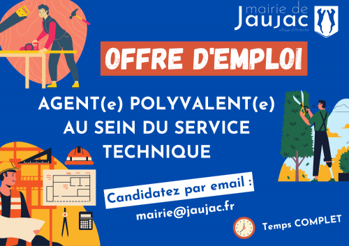 Offre d'emploi au Service technique