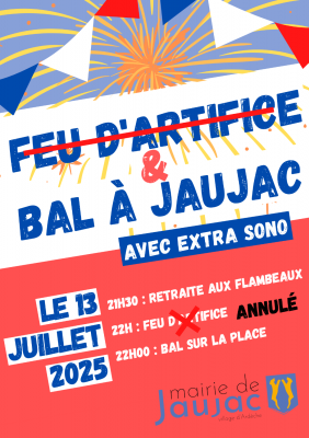 ANNULATION DU FEU D'ARTIFICES