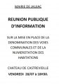 Réunion publique ce vendredi