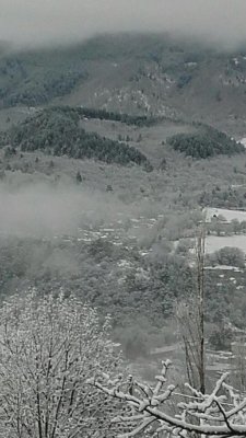 Jaujac le jeudi 31 janvier 2019 sous la neige