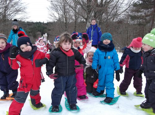 L'école maternelle à la neige