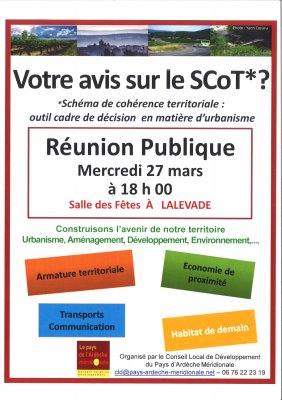 Réunion Publique - Votre avis sur le SCoT ?