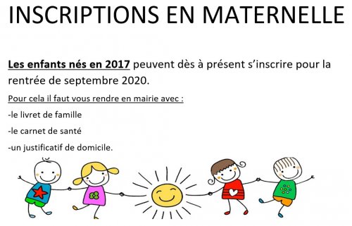 Inscriptions en maternelle