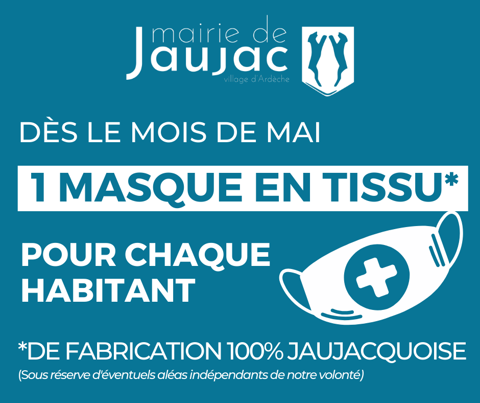 1 masque en tissu pour chaque habitant