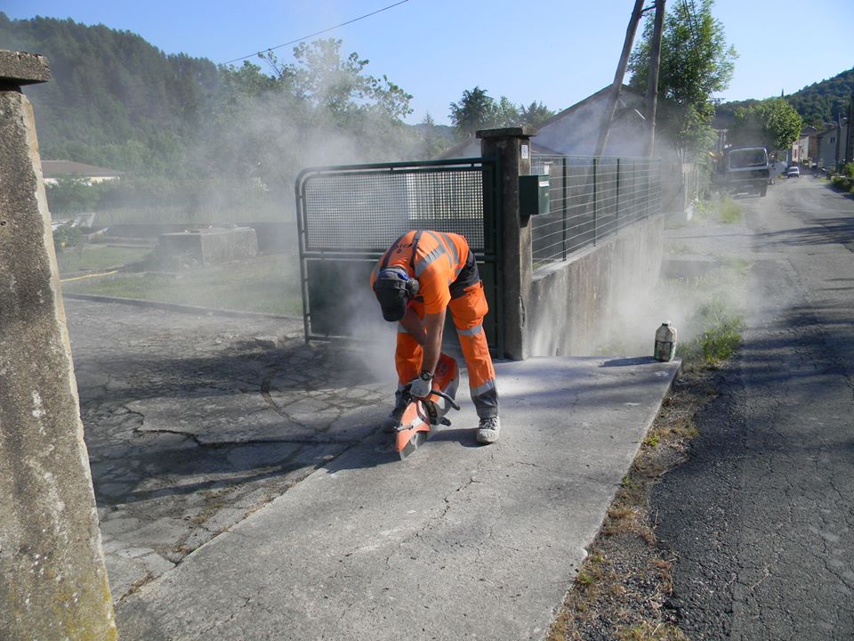 Chantier d'aménagement de la RD 19