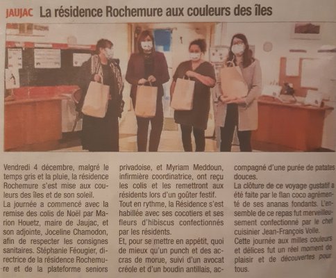 La livraison des colis de Noël à la résidence de Rochemure