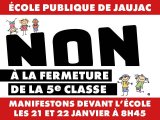 ANNONCE D'UNE SUPPRESION DE CLASSE A L'ECOLE PUBLIQUE