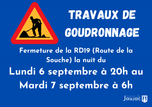 Fermeture nocturne de la RD19 (Route de la Souche) dans la nuit du 6 au 7 septembre