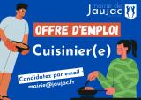 La Mairie de Jaujac recrute un(e) Cuisinier(e) en restauration collective