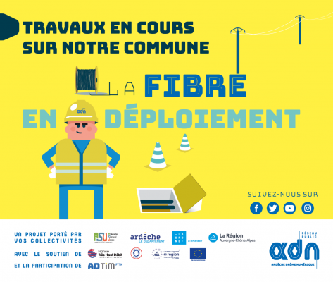 Les travaux de déploiement du réseau public de fibre optique sur notre commune