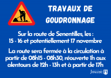 Travaux de goudronnage Route de Senentilles