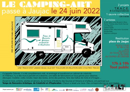 Le camping-art fera une escale sur la Place de Jaujac