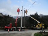 Basculement des lignes aériennes (électricité et téléphone) vers celles enfouies à la Route des Plots